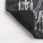 Chalkboard White Chalk Chandelier Mousepad (Ecke)