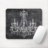 Chalkboard White Chalk Chandelier Mousepad (Mit Mouse)