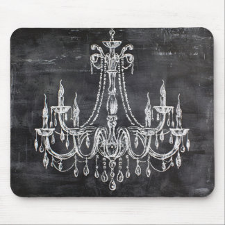 Chalkboard White Chalk Chandelier Mousepad