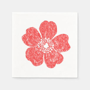 Chalkboard Wilde Rote Rose Serviette