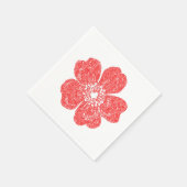 Chalkboard Wilde Rote Rose Serviette (Ecke)