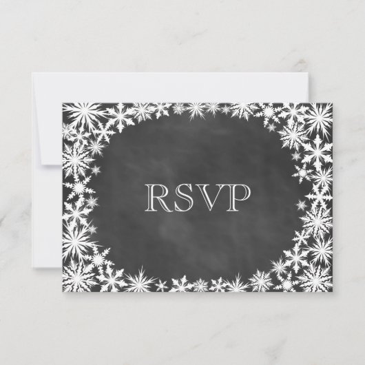 Chalkboard Winter Lace UAWG RSVP Karte (Vorderseite)