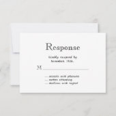 Chalkboard Winter Lace UAWG RSVP Karte (Rückseite)