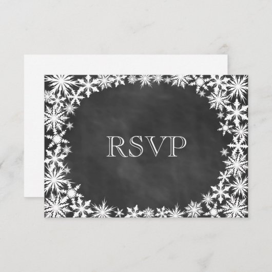 Chalkboard Winter Lace UAWG RSVP Karte (Vorne/Hinten)
