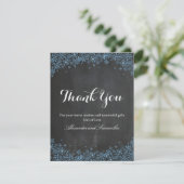 Chalkboard Winter Snowflake Danke Karte (Stehend Vorderseite)