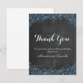 Chalkboard Winter Snowflake Danke Karte (Vorne/Hinten)