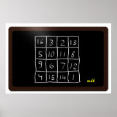 chalkboard with magic square poster (Vorne)