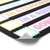 Chalkboard Wo ist das Türzeichen der Sozialarbeite Poster (Ecke)