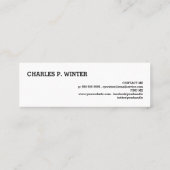 Chalkboard Writer Mini Visitenkarte (Rückseite)