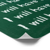 Chalkboard Writing Poster (Ecke)