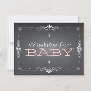 Chalkboard-Wünsche für Baby Showaktivität Card Hinweiskarte