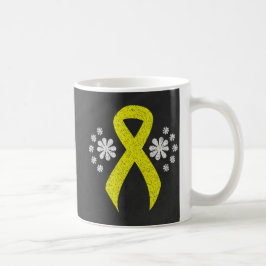 Chalkboard Yellow Awareness Ribbon Kaffeetasse