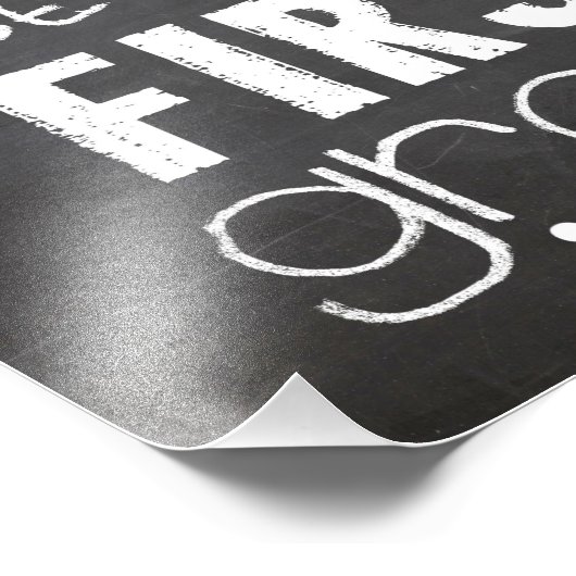 Chalkboard-Zeichen des ersten Tages Fotodruck (Ecke)