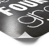 Chalkboard-Zeichen erster Tag 4. Klasse Fotodruck (Ecke)