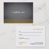 Chalkboard Zickzack Salon und Wellness-Center Gesc Rabattkarte (Vorne/Hinten)