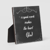 Chalkboard-Zitat für ein gutes Wort Fotoplatte (Vorderseite)