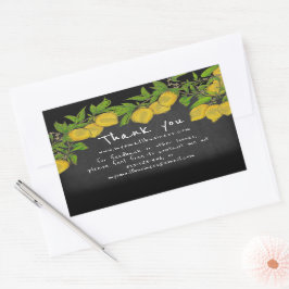 Chalkboard-Zitronen bedanken sich bei den Geschäft Rechteckiger Aufkleber