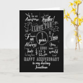 Chalkboard zum ersten Jahrestag Karte (Gelbe Blume)