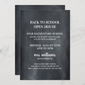 Chalkboard zurück zur Einladung zur Schule (Vorne/Hinten)