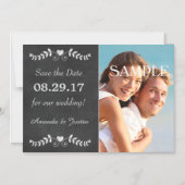 Chalkboardherz Save the Date Hochzeit Magneteinladung (Vorderseite)