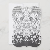 Chalkboardherzen und Spitzen Elegante Hochzeit Einladung (Rückseite)