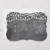 Chalkboardwald Romantische Bäume Einladung zur Hoc (Rückseite)