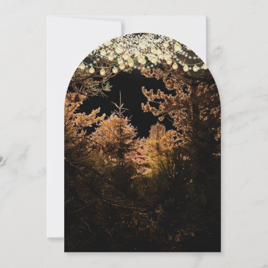 Chalkboardwald Romantische Bäume Einladung zur Hoc (Rückseite)