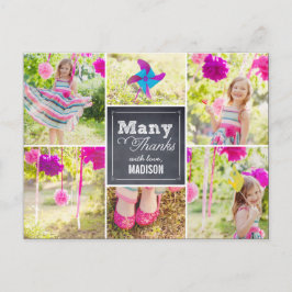 Chalked Collage Geburtstagsparty Danke Karte