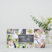 Chalked Collage Wedding Danke, dass Sie Foto Cards Dankeskarte (Stehend Vorderseite)