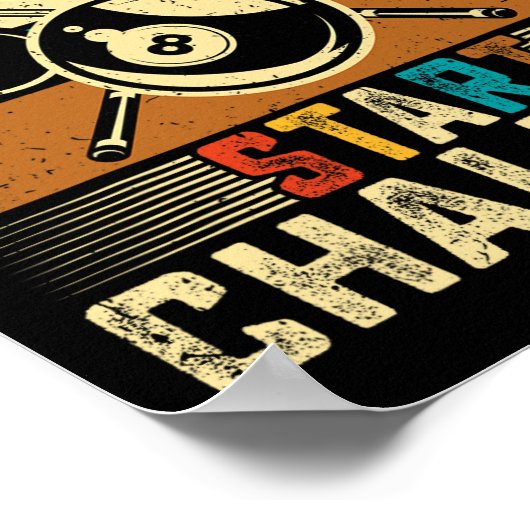 Chalking anhalten - Retro Pool Billard Poster (Ecke)