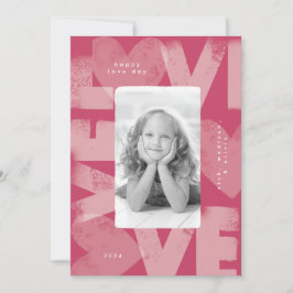Chalky Graffiti Fun Red Valentine Foto Card Feiertagskarte