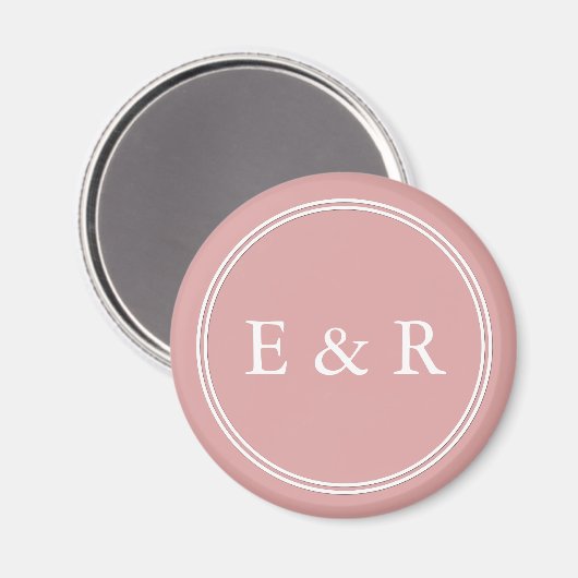 Chalky Pastel Pink Wedding Party Set Magnet (Vorderseite/Rückseite)