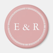 Chalky Pastel Pink Wedding Party Set Magnet (Vorne)