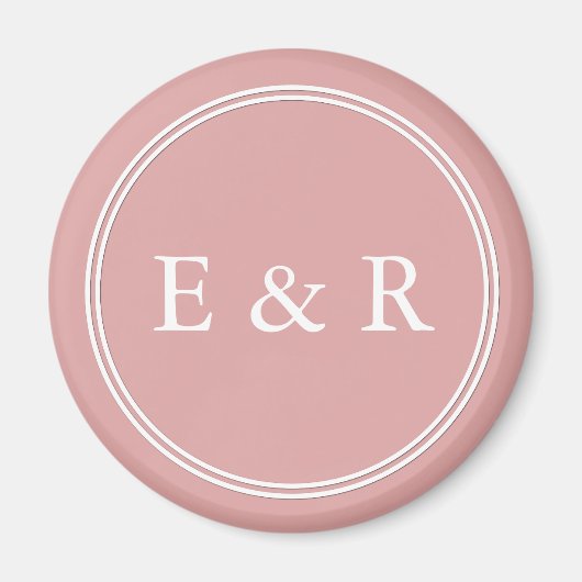 Chalky Pastel Pink Wedding Party Set Magnet (Vorne)