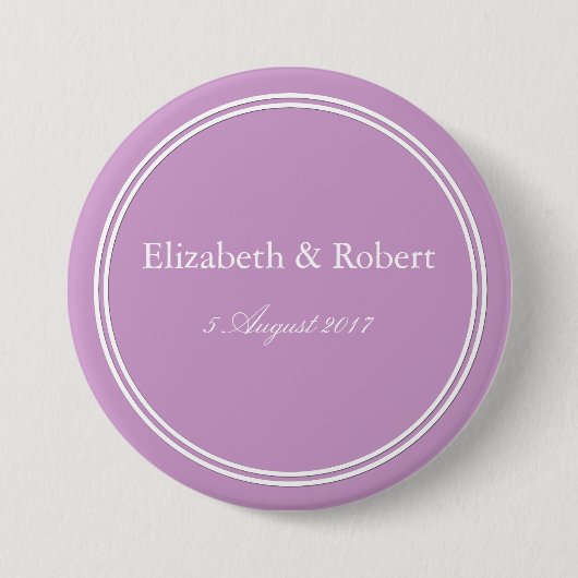Chalky Pastel Violet Wedding Decoration Set Button (Vorderseite)