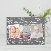 Chalky Snowfall 3 Foto Weihnachten (Stehend Vorderseite)