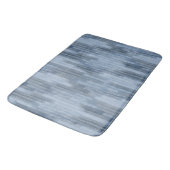 Chalky Textured Abstrakt in Denim Blue Badematte (Schrägansicht)