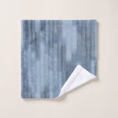 Chalky Textured Abstrakt in Denim Blue Badhandtuch Set (Waschlappen)