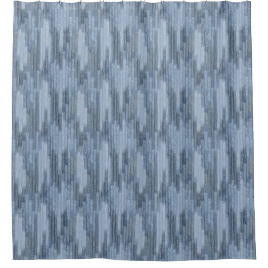 Chalky Textured Abstrakt in Denim Blue Duschvorhang (Vorderseite)