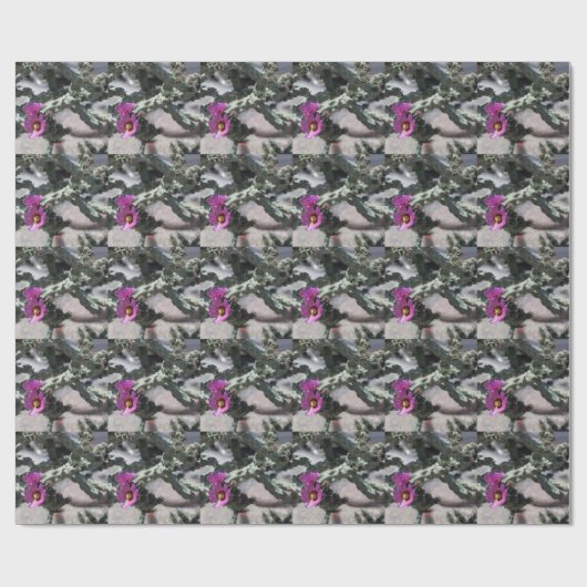 Challa Cactus in Blüte Geschenkpapier (Flach)