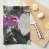 Challa Cactus in Blüte Geschirrtuch (Viertel Falte)