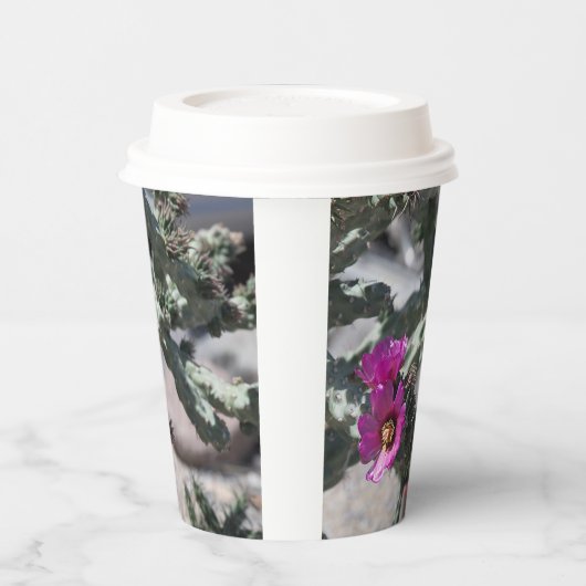 Challa Cactus in Blüte Pappbecher (Links)