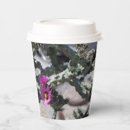 Challa Cactus in Blüte Pappbecher