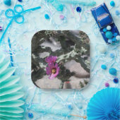 Challa Cactus in Blüte Pappteller (Party)