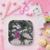 Challa Cactus in Blüte Pappteller (Party)