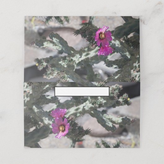 Challa Cactus in Blüte Platzkarte (Außenseite Aufgefaltet)
