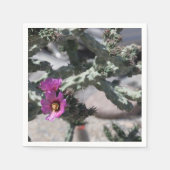 Challa Cactus in Blüte Serviette (Vorderseite)