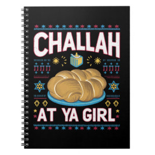 Challah At Ya Girl Lustiger Hanukkah Essen Chanuka Notizblock