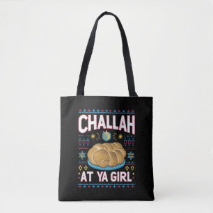 Challah At Ya Mädchen Lustige Hanukkah Lebensmitte Tasche