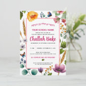 Challah Bake Watercolor Blumenladen Einladung (Stehend Vorderseite)
